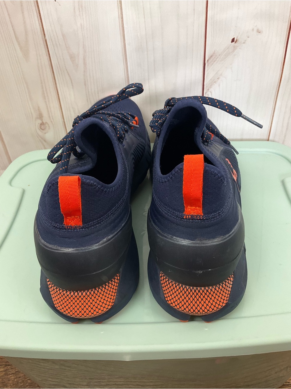 Under Armour HOVR Auburn Men's Navy Athletic Trainers with Orange Trim - Picture 8 of 9